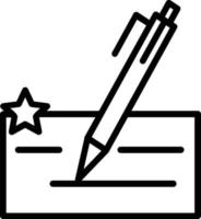 Pen Vector Line Icon