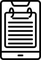 Notepad Vector Line Icon