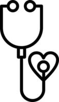 Stethoscope Tool Line Icon Design vector