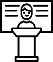 Teacher Vector Line Icon