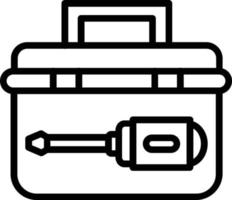 Tool Box Line Icon vector