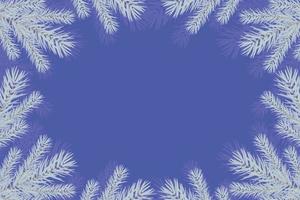 background with Christmas trees branches vector