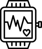 Smart Watch Vector Line Icon