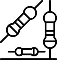 Resistor Line Icon vector