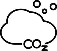 diseño de icono de línea de co2 vector