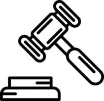 Gavel Vector Line Icon