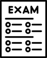 icono de línea de vector de examen