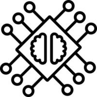 Artificial Intelligence Vector Line Icon