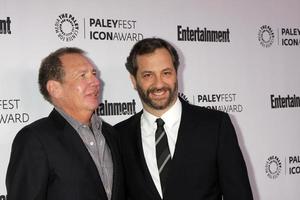 LOS ANGELES, MAR 10 -  Garry Shandling, Judd Apatow at the PALEYFEST Icon Award IHO Judd Apatow at Paley Center For Media on March 10, 2014 in Beverly Hills, CA photo