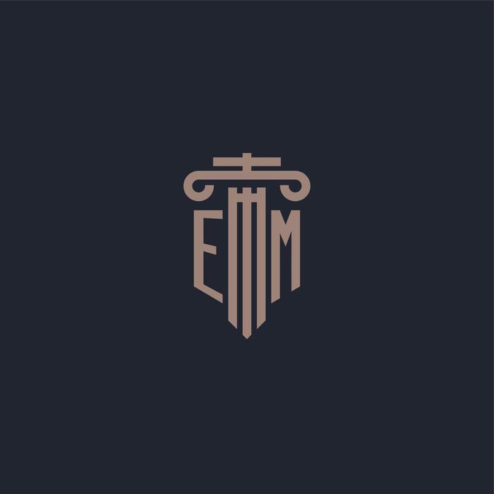 Em Monogram Vector Art, Icons, and Graphics for Free Download