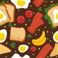 Seamless Breakfast Background vector