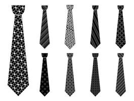 conjunto de iconos de corbata elegante, estilo simple