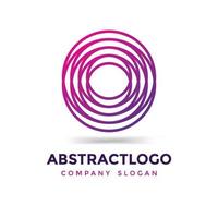 Abstract line O letter Connection logo design. Colorful creative circle vector