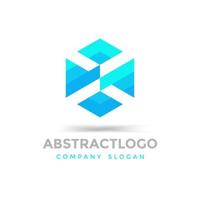 Abstract polygon shape logo icon for technology vector