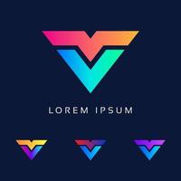 diseño de logotipo de letra inicial vm - logotipo de letra vm - concepto de empresa de tecnología e idea logotipo de vm - elementos de plantilla de icono de vector de datos corporativo moderno