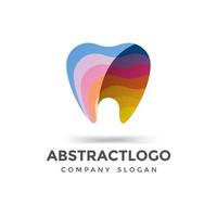 clínica dental creativa moderna logotipo colorido dientes icono diente abstracto monograma plantilla de diseño vector