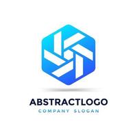 elemento de diseño de iconos de logotipo moderno de empresa de tecnología y datos inteligentes únicos vector