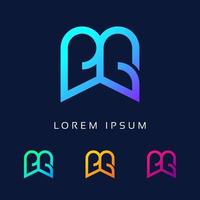 PG letter logo Design Colorful Unique Minimal Style Template Icon. vector