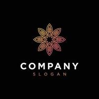 hermoso ícono de logotipo floral para negocios de spa, cosméticos, hoteles y salones vector