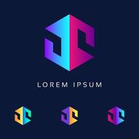 logo design vector for Technology Company. Modern Monogram concept