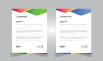 Creative Business letterhead design templates for your project design Vector