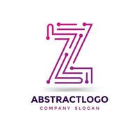 diseño de letra logo z con puntos vectoriales. icono colorido punto z abstracto vector