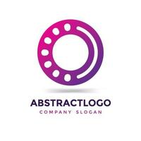 plantilla de diseño de icono de logotipo de letra o abstracto. vector de círculo de conexión moderna