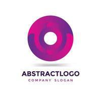 Colorful Letter O logo vector. Unique bold rounded O font Icon template. vector