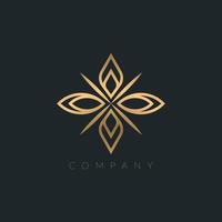 Floral Luxury Logo for Fashion jewelry cosmetics, stores Company icon design element. vector