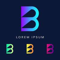 Minimalist Modern and Creative B letter logo icon design. company B logotype template vector. vector