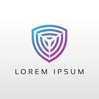 Cyber Security Modern and simple logo design. Information and network protection vector