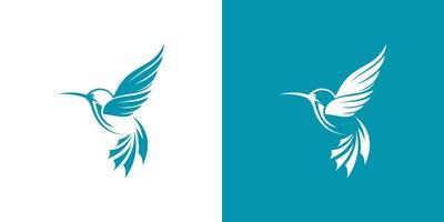 plantilla de vector de diseño de logotipo de colibrí