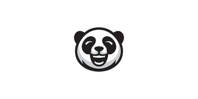 diseño de logotipo de vector de cabeza panda