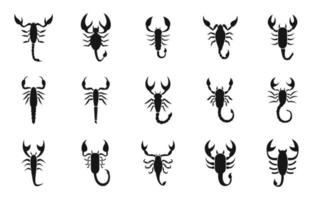 Scorpio icons set, simple style vector