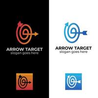 Business arrow target logo symbol, archer logo, goals target icon design