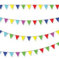 Garland with colorful pennants vector