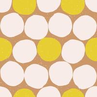 Simple semless pattern with hand drawn circle. Polka dot background. Retro vector illustration for print, design, fabric.