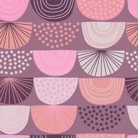 Seamless geometric pattern in modern abstract style. Nordic pastel background. Vector illustration for print, design, fabric.