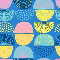 Seamless geometric pattern in modern abstract style. Nordic pastel background. Vector illustration for print, design, fabric.