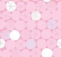 Simple semless pattern with hand drawn circle. Abstract polka dot background in scandinavian style. Retro vector illustration for print, design, fabric.