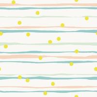 Striped seamless pattern with hand drawn stroke and points. Simple background. Vector illustration for print, design, fabric.