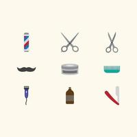 barbershop set vector for website symbol icon presentation