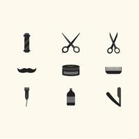barbershop set vector for website symbol icon presentation