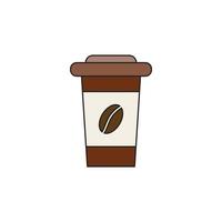 paper cup coffee vector for website symbol icon presentation