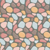 Seamless pattern with colorful stones. Vector seamless background with sea pebble. Vector wallpaper.