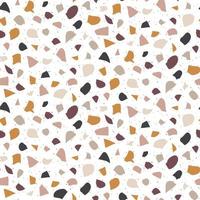 Terrazzo seamless pattern. Abstract background with chaotic stains. Vector wallpaper.