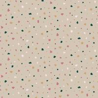 Abstract seamless pattern in terrazzo style. Natural colors. Vector background. Print for wallpaper, backdrop, fabric, etc.