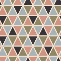 Retro seamless pattern with triangles. Scandinavian style. Abstract geometric vector background for web or printing.