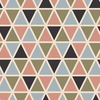 Retro seamless pattern with triangles. Scandinavian style. Abstract geometric vector background for web or printing.