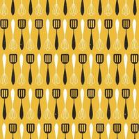 Cooking repetitive background for kitchen. Vector seamless texture for kitchen fabrics, napkins, wrapping paper.